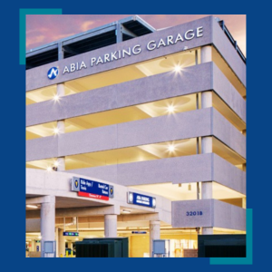 The Blue Garage is a multi story parking garage